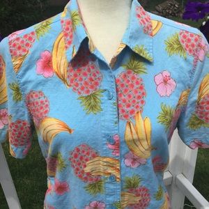 Pappagallo Linen/Cotton. Size L